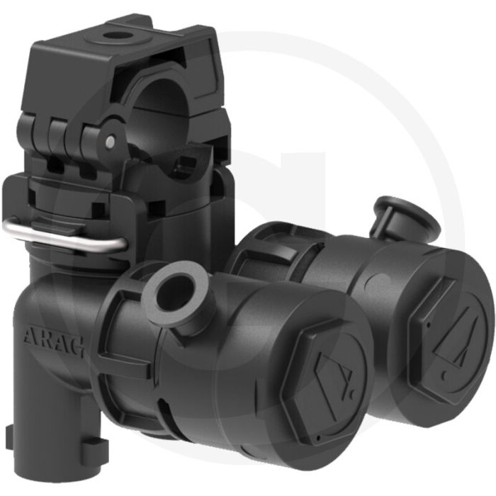 ARAG Zweifach-Düsenhalter Flow Stop 2 Ø20mm - Max. werkdruk 8 bar