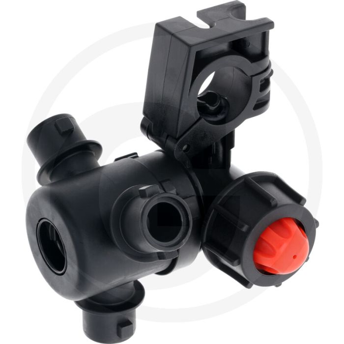 Porte-buse triple Tecomec, diamètre du tuyau 1/2", diamètre 10 mm - Pression de service max. 20 bars