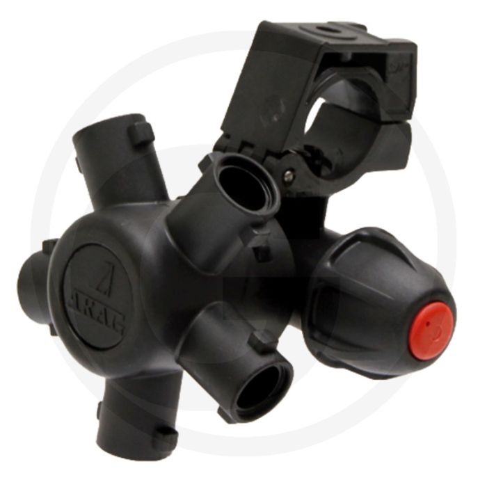 ARAG Porte-buse à cinq porte-buses - Tube Ø 20 mm, alésage Ø 10 mm
