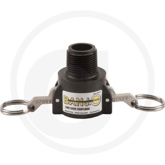 BANJO M-Teil 3/4" mit Außengewinde 3/4" NPT - Max. werkdruk 20 bar