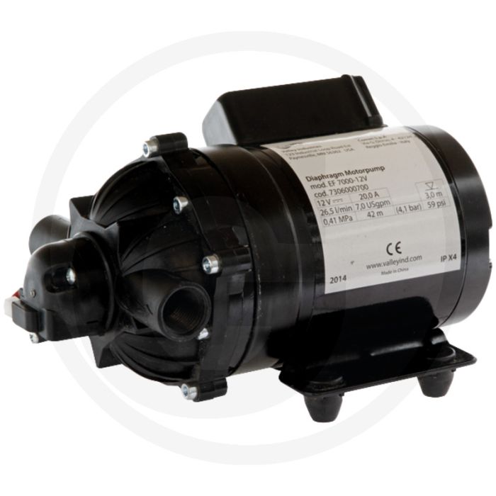 Comet Elektrische motorpomp EF 7000 - 26,5 l/min, 4,1 bar, 12V, 2500mm aanzuigdiepte