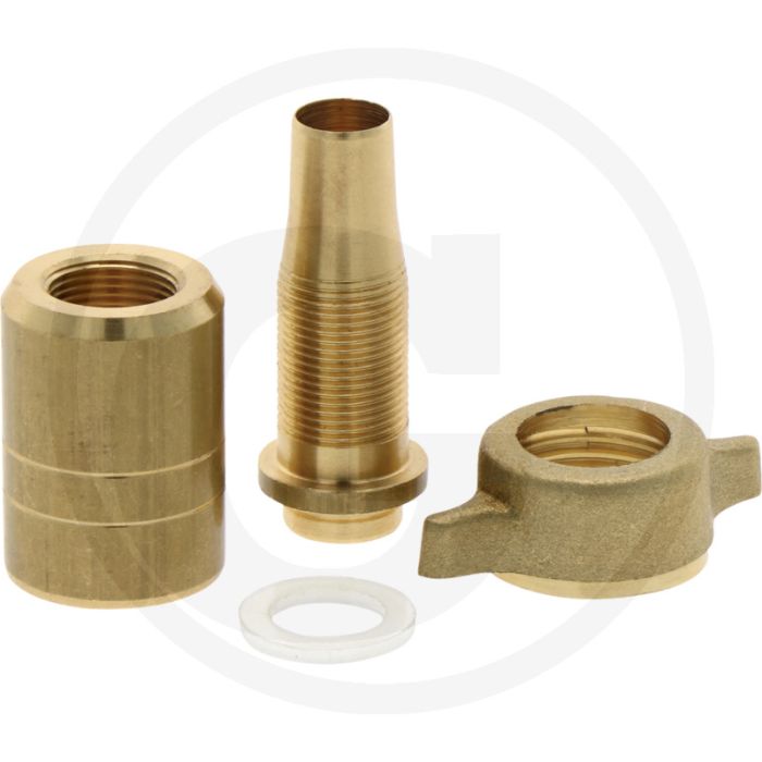 ARAG Schroefkoppeling, messing - Aansluiting = 1/2"  slang Ø = 10 x 19 mm