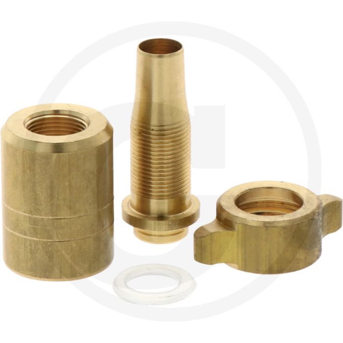 ARAG Schroefkoppeling, messing - Aansluiting = 1/2", slang Ø = 10 x 21 mm