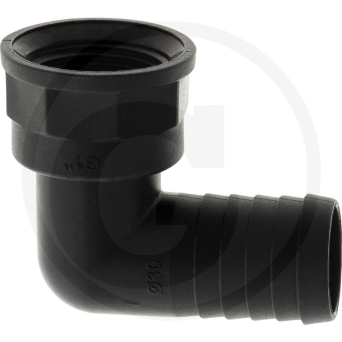 Schlauchtülle 90°, Ø 30mm x IG 1", PVC, Ø 30mm x IG 1"