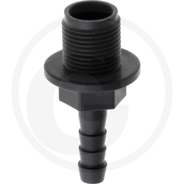 Schlauchtülle Ø 8mm x AG 3/8", PVC, BSP draad.