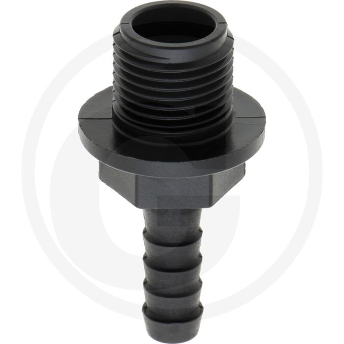 Schlauchtülle gerade, Ø 10mm x AG 1/2", PVC, BSP draad