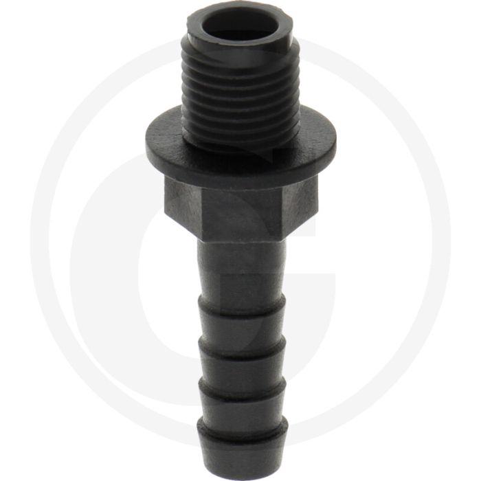 Schlauchtülle gerade, Ø 10mm x AG 1/4", PVC, BSP draad.