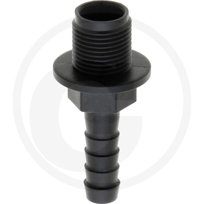 Schlauchtülle Ø 10mm x AG 3/8" PVC BSP - L57mm