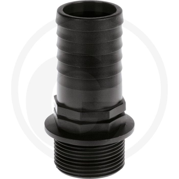 Tecomec Schlauchtülle Ø 13mm x AG 1/2" PVC - Rechte slangaansluiting met buitendraad.