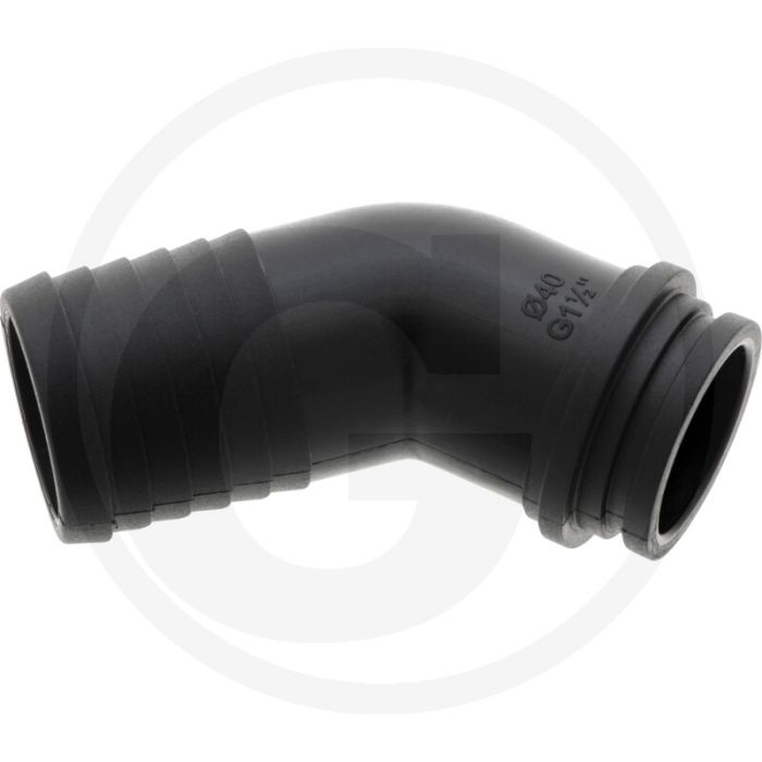 Schlauchtülle 45° Ø40mm für Überwurfmutter (mit Innengewinde 1 1/2")