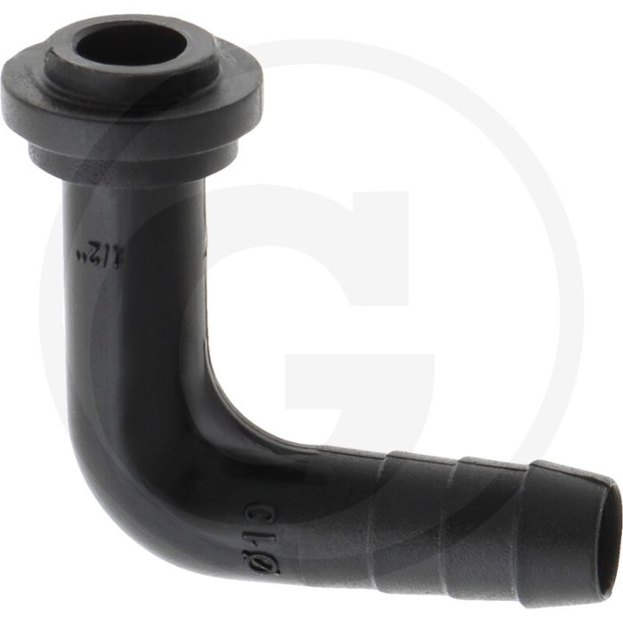 Schlauchtülle 90° Ø10mm für Überwurfmutter (mit Innengewinde 1/2")