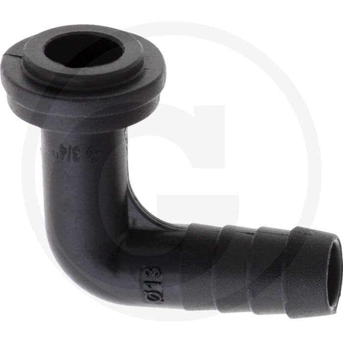 Schlauchtülle 90° Ø13mm für Überwurfmutter (mit Innengewinde 3/4")