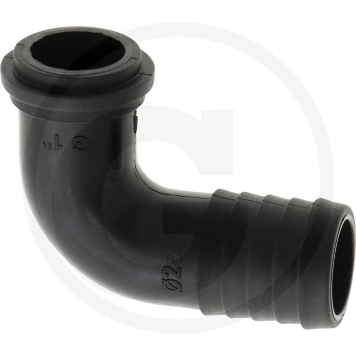 Schlauchtülle 90° Ø25mm für Überwurfmutter (mit Innengewinde 1")