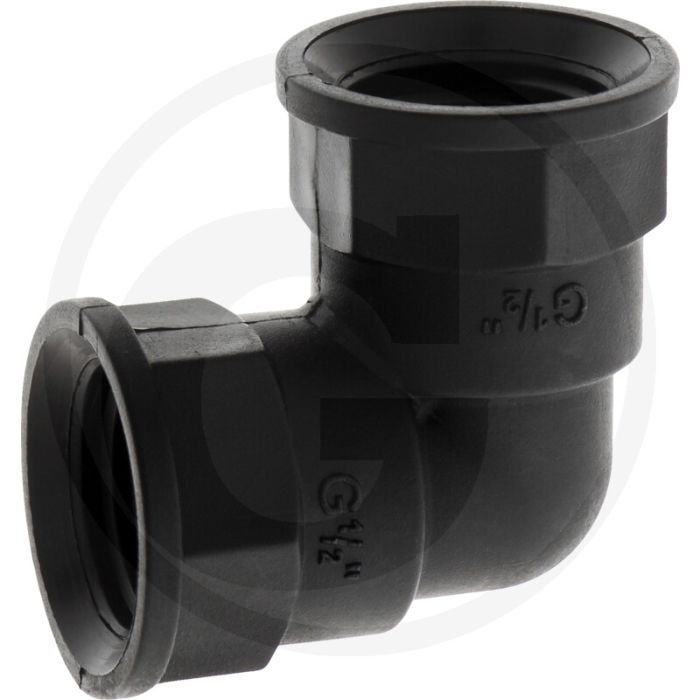 Bocht 90°, 2 x IG 1/2", PP, 33,5mm A
