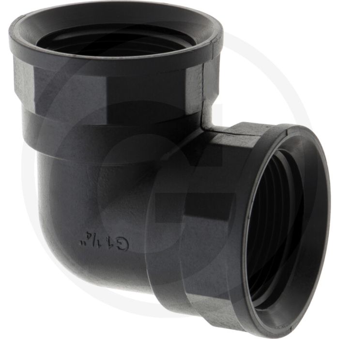 Bogen 90°, 2 x IG 1 1/4", PP, 25mm hoog
