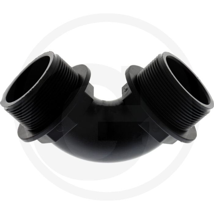 Bogen 90°, 2 x AG 2", PP, Ø89mm.