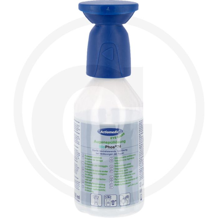 Oogspoelfles 250 ml 4,9% fosfaatbufferop - Steriele oogspoelfles voor chemische brandwonden