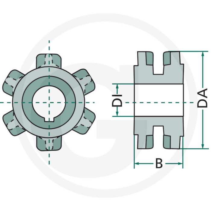Nestwiel - B 8 x 31, Ø 110, B 60.