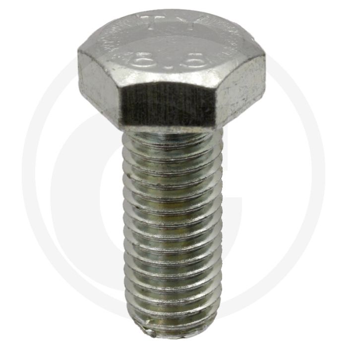 Zeskantbouten M12 x 30, DIN 933, Staal, Verzinkt.