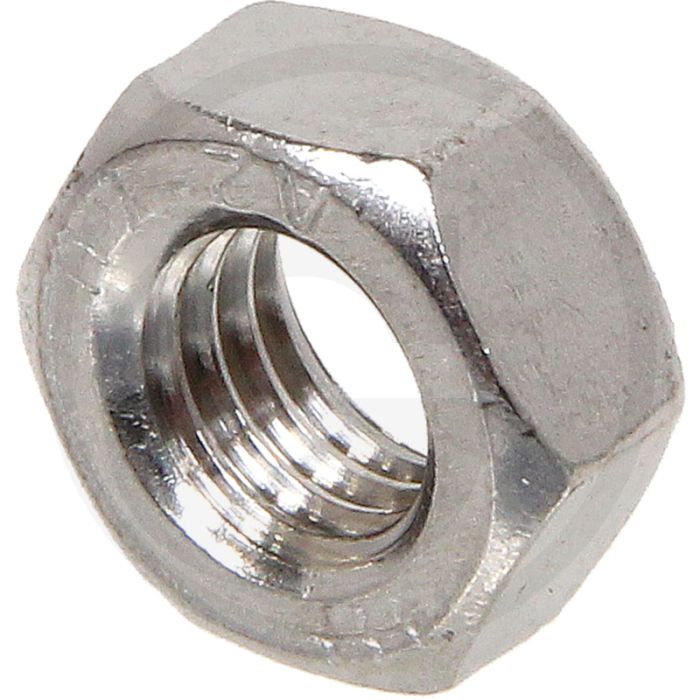 Zeskantmoer M8 x 1,25, DIN 934, Staal, Ø D 8mm.