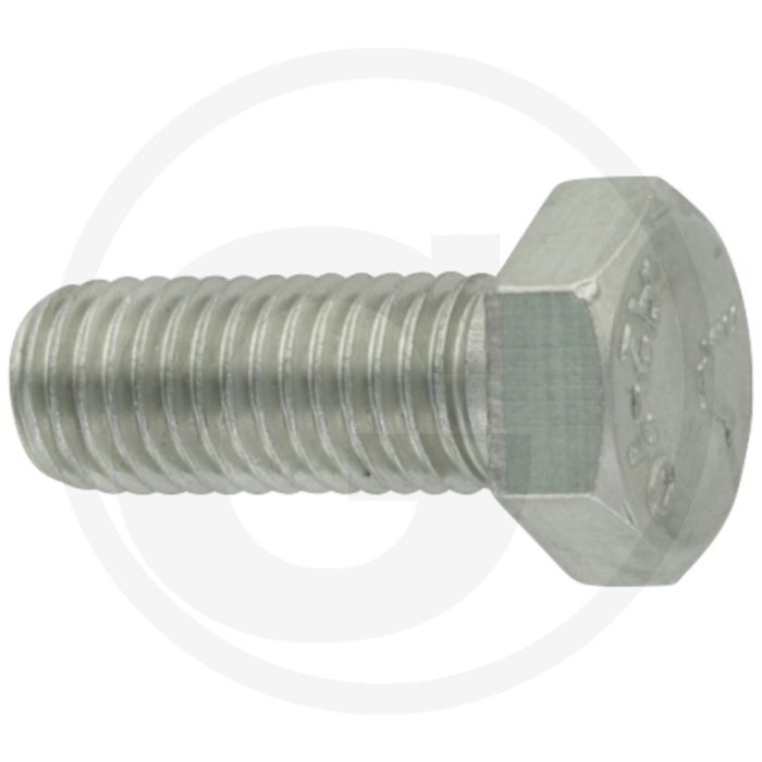 Zeskantbout M12x30 DIN 933 RVS V2A 700N/mm²
