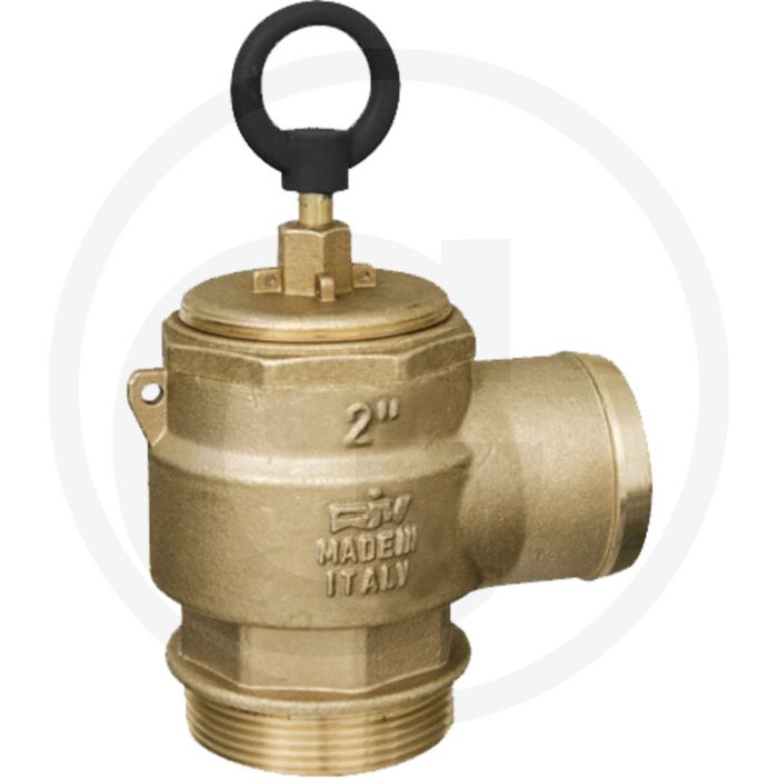 RIV Soupape de limitation de pression 1 1/4" en laiton, 0,5-1,5 bar.