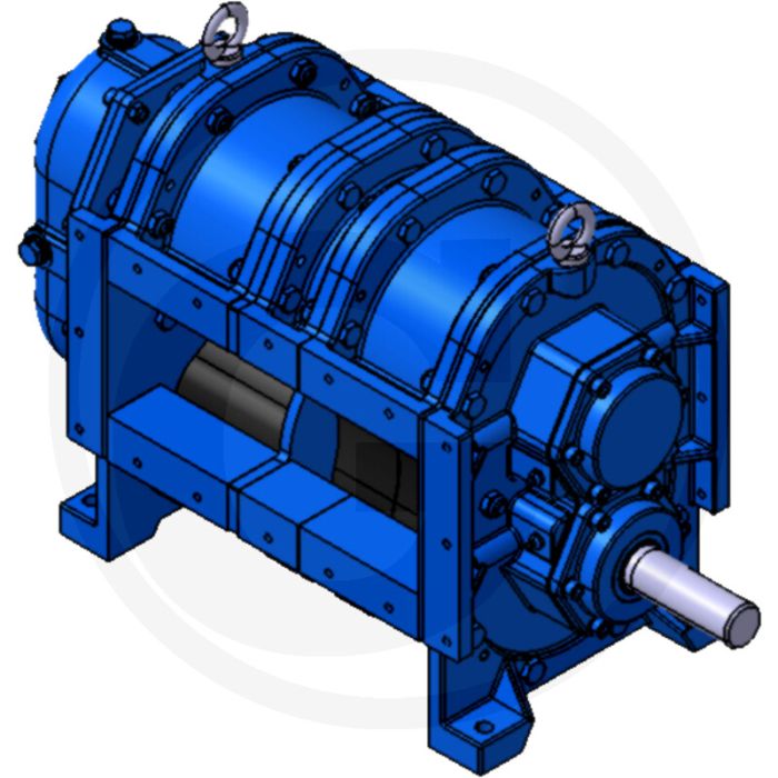 Bomik Draaizuigerpomp A116-300 E 1MP, aandrijf. Capaciteit: 3800 l/min.