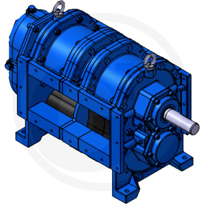 Bomik Draaizuigerpomp A116-300 E 1MP, aandrijf. Capaciteit: 3800 l/min.