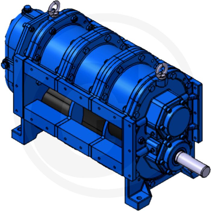 Bomik Draaizuigerpomp A116-360 E, aandrijfas onder. Capaciteit: 4500 l/min.