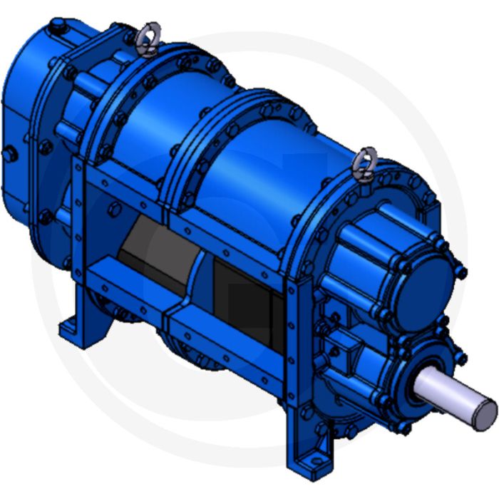 Bomik Draaizuigerpomp A136-350 E, aandrijfas. Capaciteit: 4100 l/min.