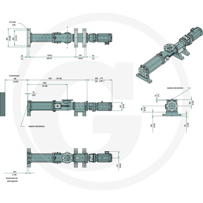 WANGEN PUMPS KL50S 101.0 met antiblokkeersysteem / co WANGEN PUMPS KL50S 101.0 met antiblokkeersysteem / co