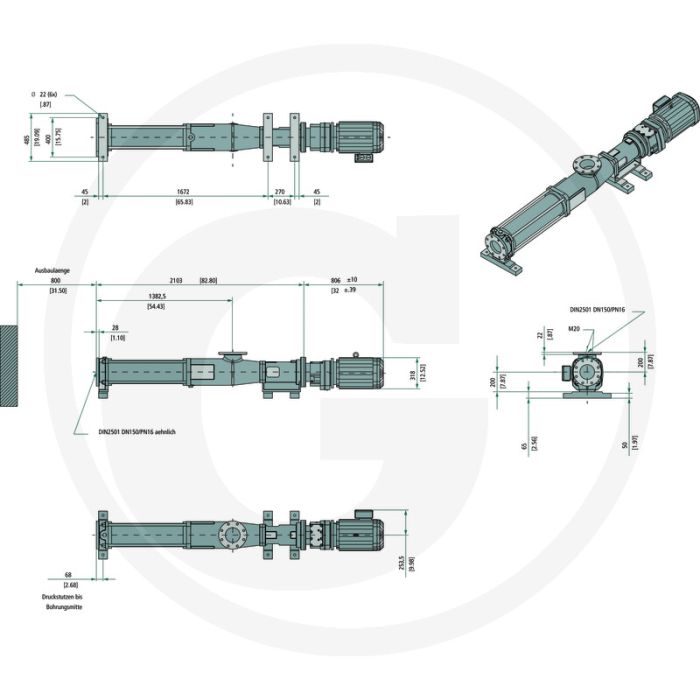 WANGEN PUMPS KL65S 125.0 met antiblokkeersysteem / co