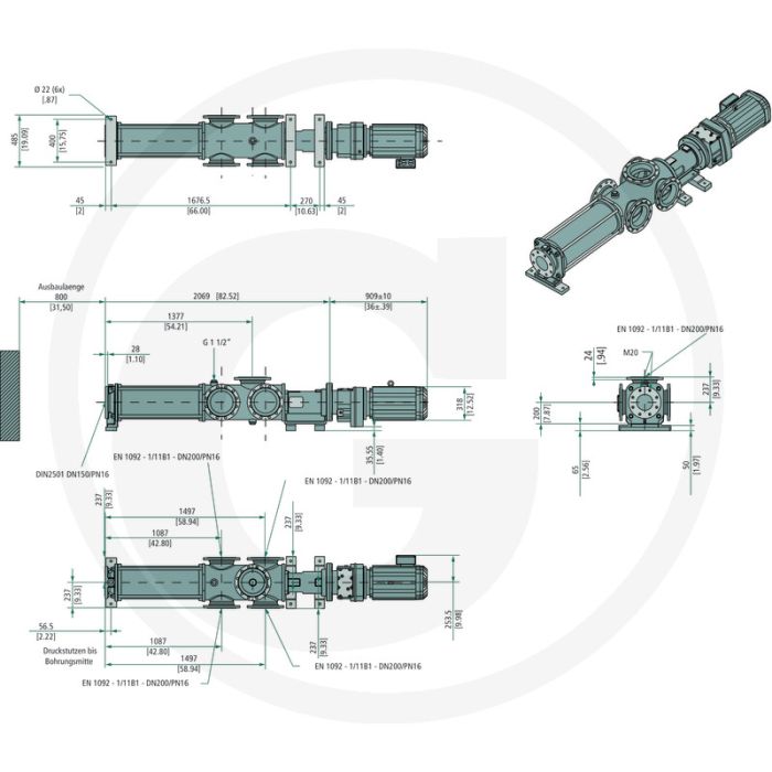 WANGEN PUMPS KL65S 140.0 met antiblokkeersysteem 5-DN