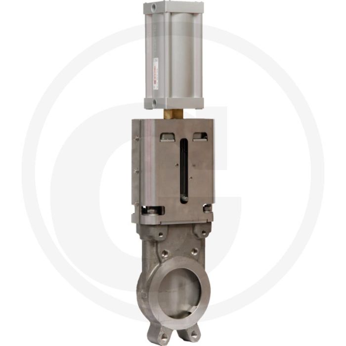 MZ Mestafsluiter Art.0120F/0576, 6" Pneumatische dubbelwerkende cilinder.