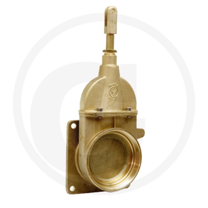 MZ Mestafsluiter Art.0072, 4" Schuifafsluiter wigvormig, Flens → binnendraad, Ø 95mm