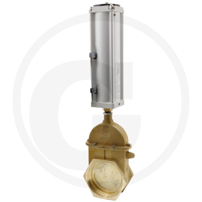 MZ Mestafsluiter Art.0040/0580, 4" Schuifafsluiter wigvormig, Pneumatisch enkelwerkend, NW 95mm
