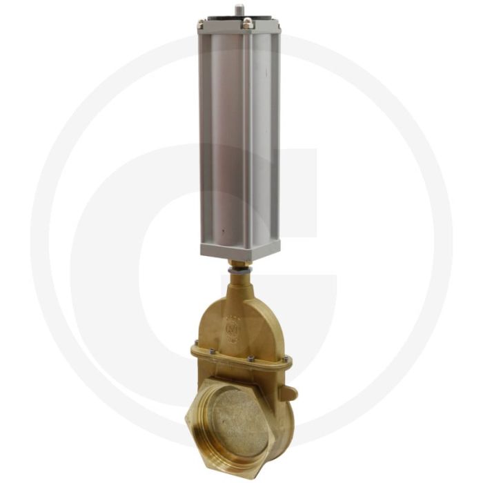 MZ Mestafsluiter Art.0070/0580, 6" Schuifafsluiter wigvormig, Pneumatisch enkelwerkend