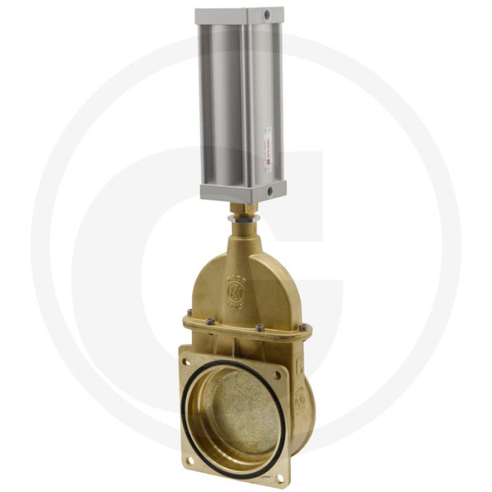 MZ Mestafsluiter Art.0072/0570, 4" Pneumatische dubbelwerkende schuifafsluiter