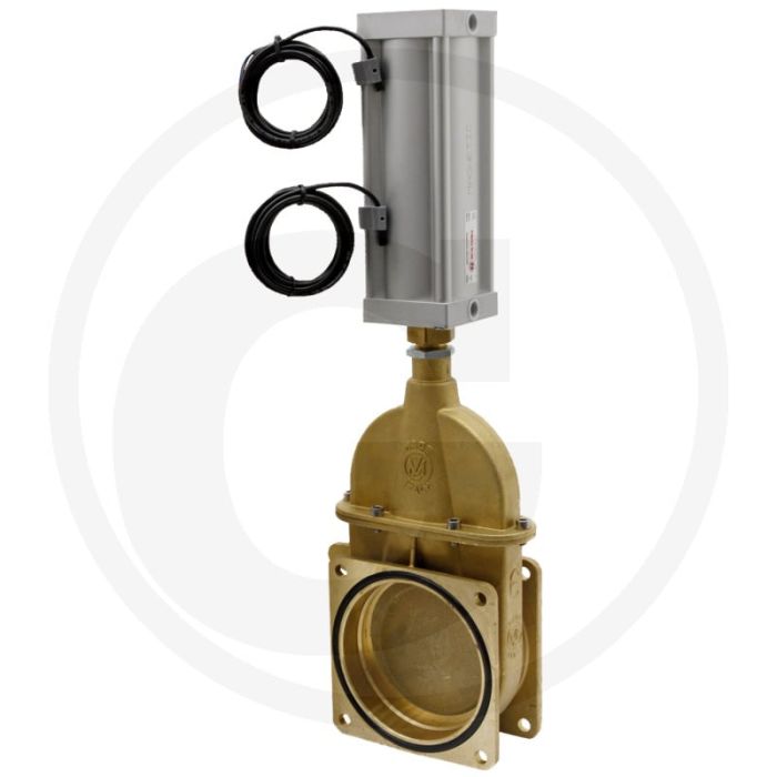 MZ Mestafsluiter Art.0074/0571, 8", Pneumatisch, Flens → flens, NW 8"