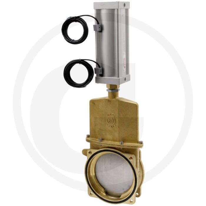 MZ Mestafsluiter Art.0080/0571, 4", Pneumatisch dubbelwerkend, NW 90mm