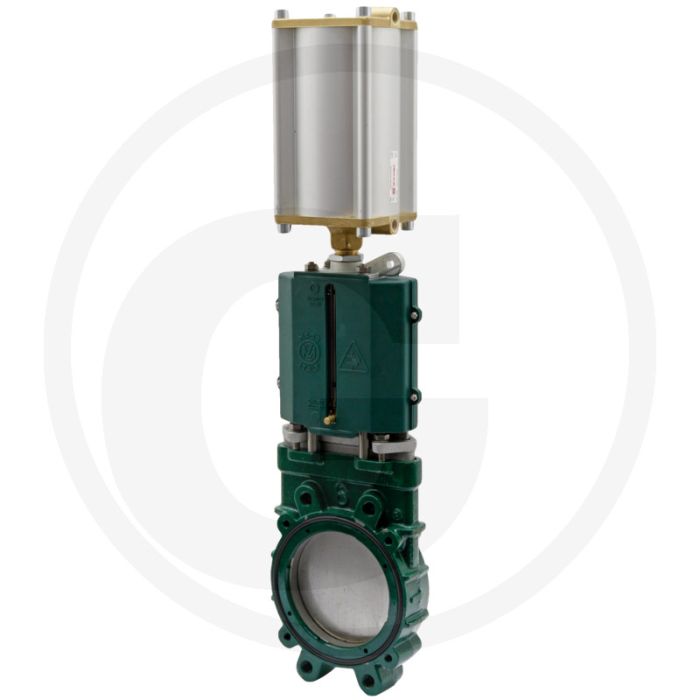 MZ Mestafsluiter Art.0090/0570, 3", Pneumatisch dubbelwerkend.