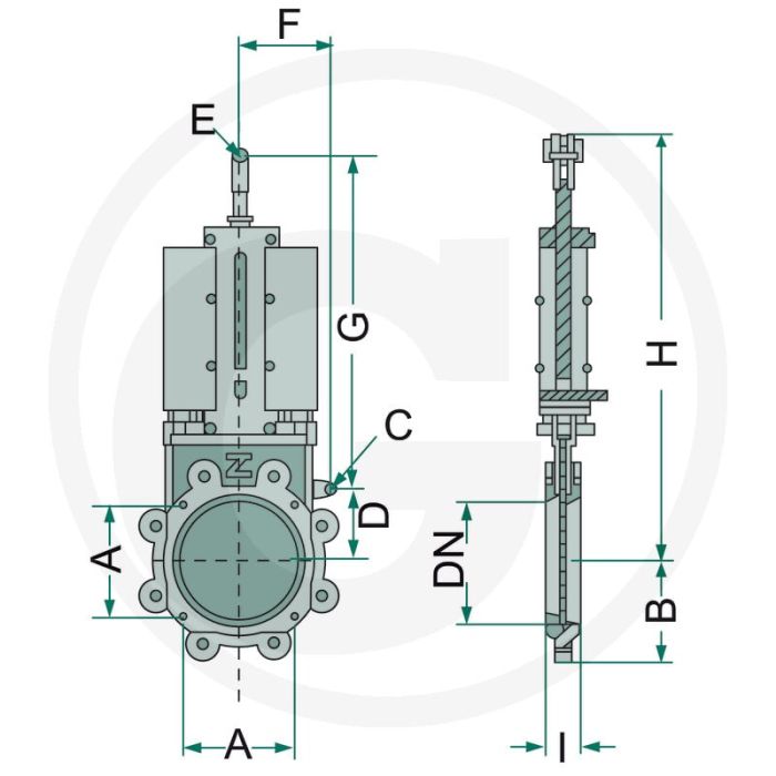 Battioni Pagani Afsluiter 200mm Flens → flens 10 bar