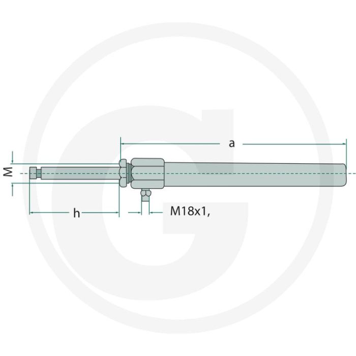 MZ Hydraulikzylinder für 8" Schieber (einfachwirkend)