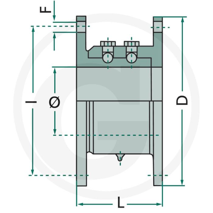 Draaikoppeling 6", binnen-Ø: 150 mm, 6 boringen.