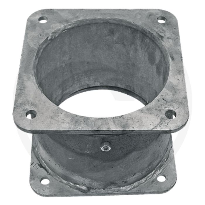 Draaikoppeling 6'' voor vierkante flens, verzinkt - 156mm lang