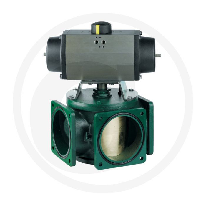 MZ Driewegkraan 4" met pneumatische cilinder