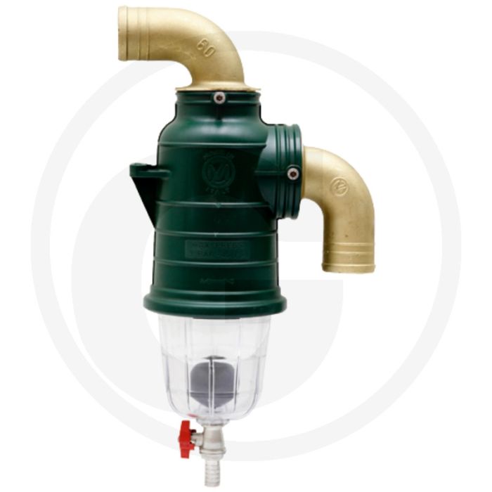 MZ Syphon-vochtvanger - Gebogen aansluiting met aftapkraan 3/4"