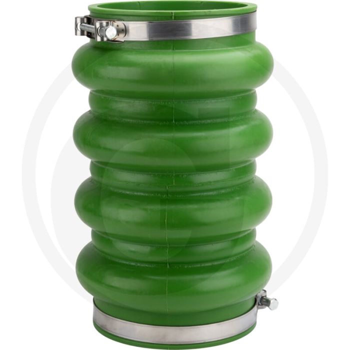 MZ Rubber compres met klem - Buigbaar +\/- 60°, Ø 218mm, Lengte 470mm.