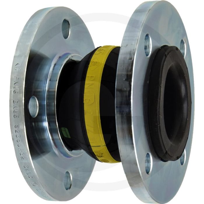 Rubber compensator DN100, 180x220x18mm, PN16.