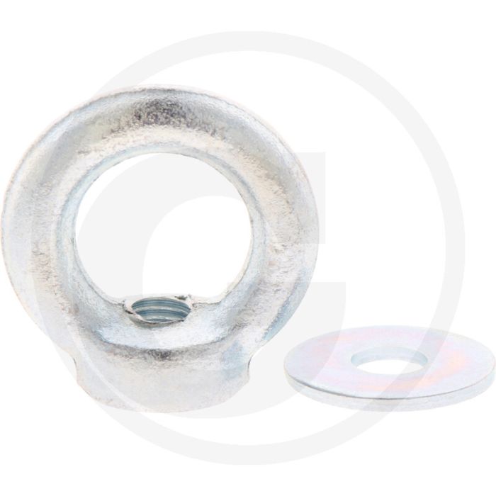 VOLMER Ringmoer M12 + vlakke sluitring DIN 9021 - Aantal: 8